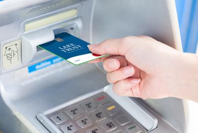 Inserting debit card in ATM