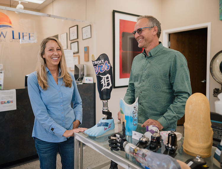 Lake Trust members, Chris and Kim, in their office in Detroit.